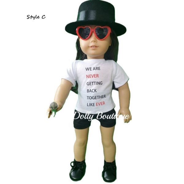 Red Eras-Inspired Pop Star 18 Inch Doll Outfit - Image 3