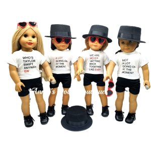 Red Eras-Inspired Pop Star 18 Inch Doll Outfit