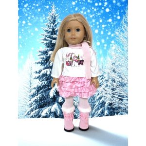 AG- 18" Christmas In Pink Outfit