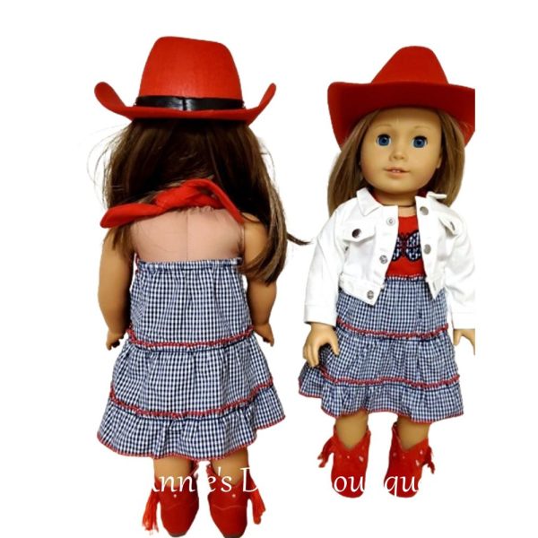 Red & Blue Cowgirl Outfit - Image 2