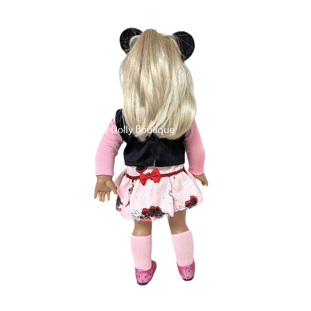 18" Doll Clothes - Fits American Girl Dolls - Handmade - Minnie Mouse Dress - Image 8