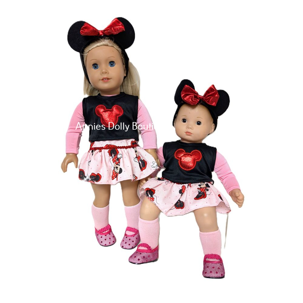18" Doll Clothes - Fits American Girl Dolls - Handmade - Minnie Mouse Dress