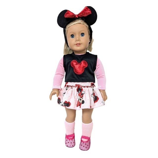 18" Doll Clothes - Fits American Girl Dolls - Handmade - Minnie Mouse Dress - Image 11