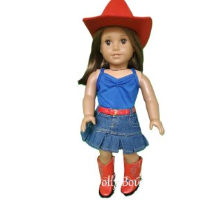 AG Red and Blue Cowgirl Outfit.