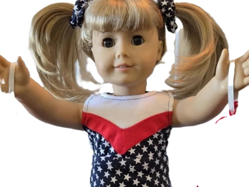 AG Red and Blue Cheer Outifit - Image 3