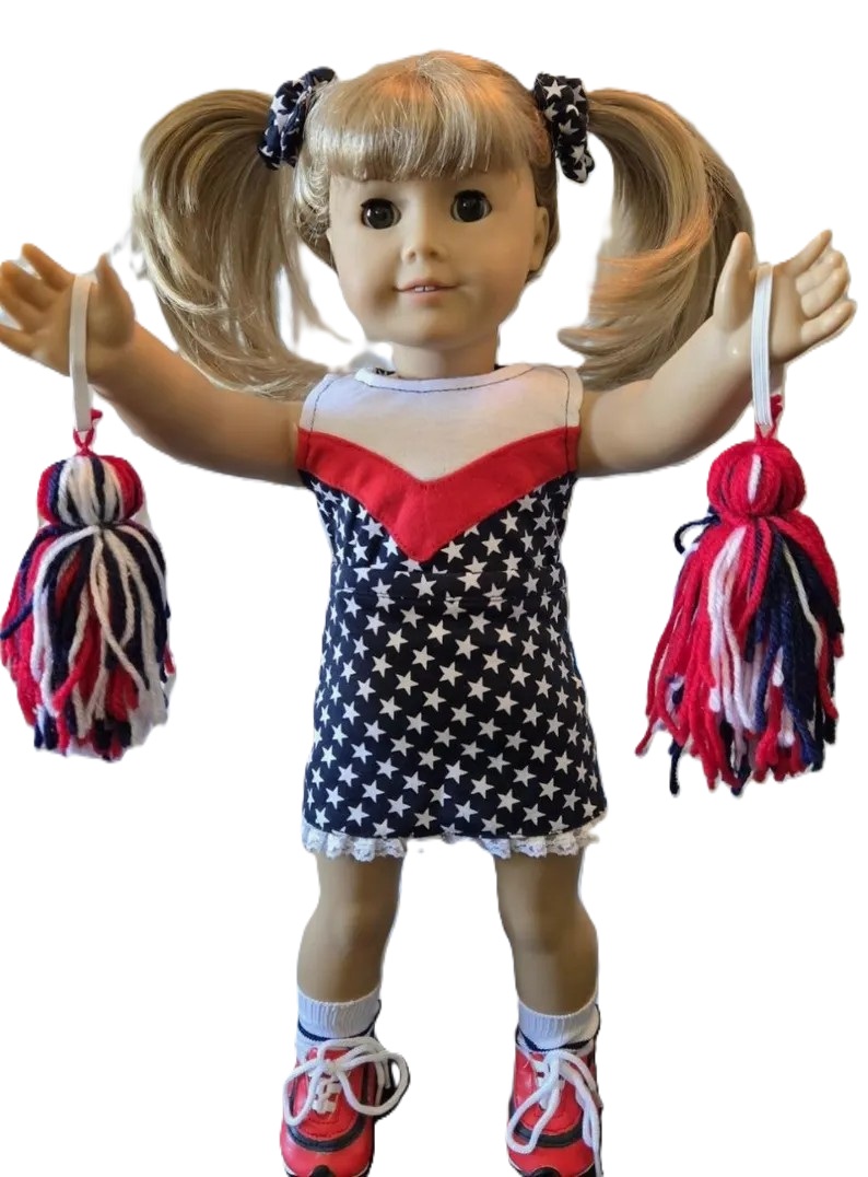 AG Red and Blue Cheer Outifit - Image 4