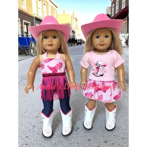 AG-Pink and White Cowgirl Outfit
